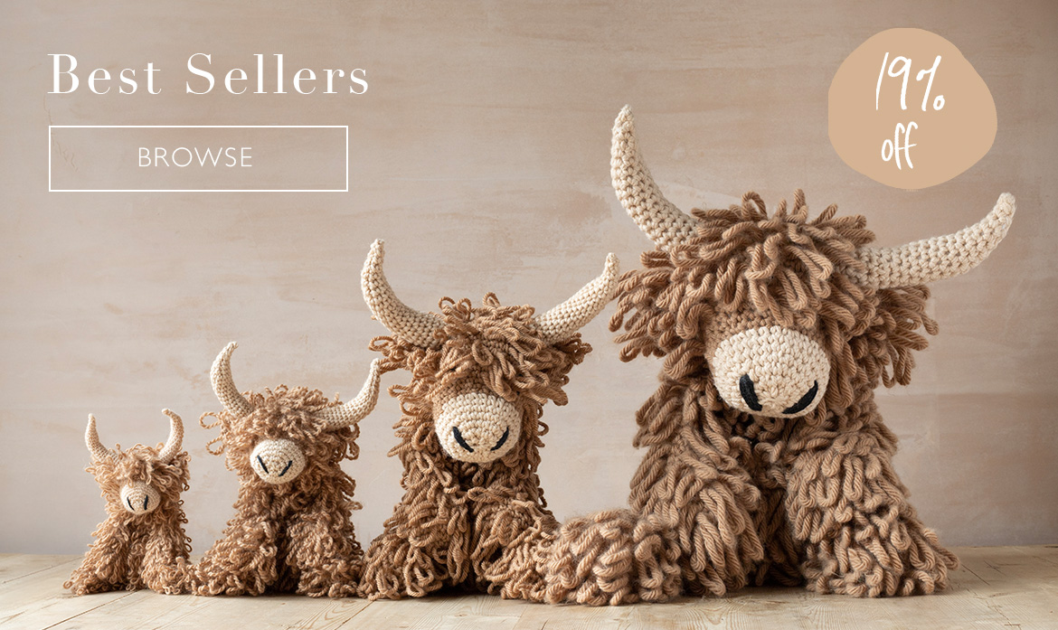 Best seller discount crochet kits toft highland cow patterns